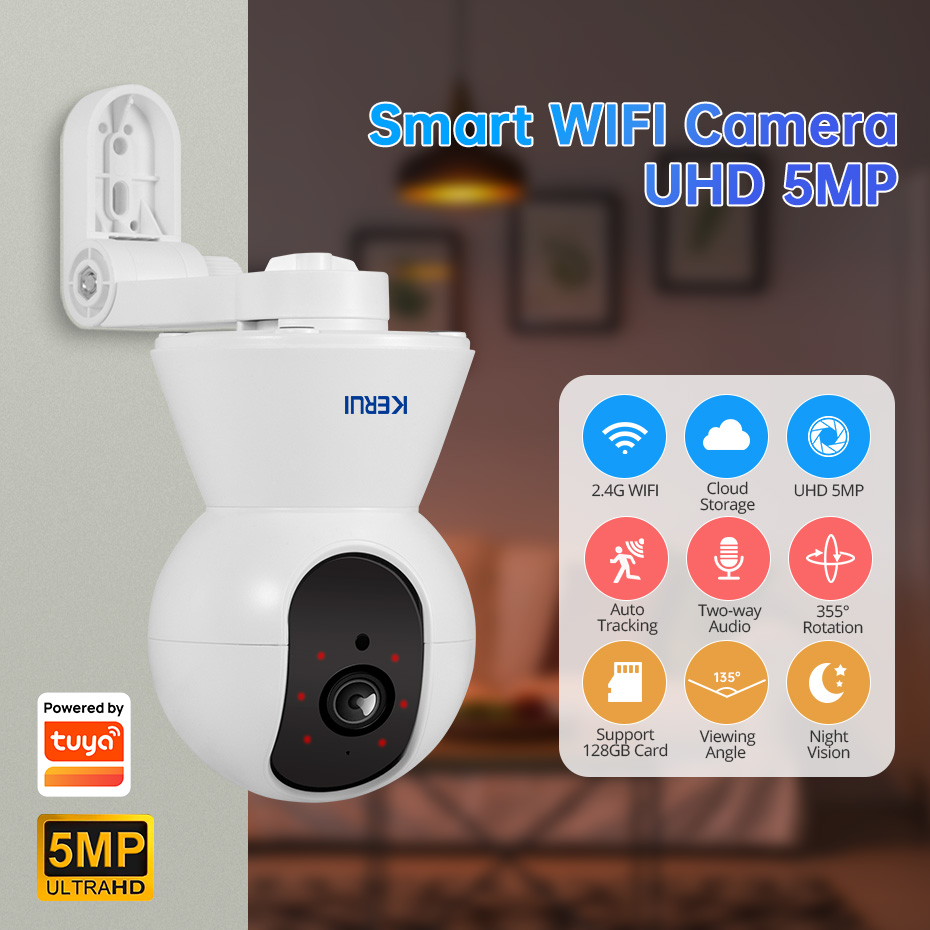 Smart Home Camera Ezviz - KERUI-Tuya Smart Mini WiFi Câmera IP