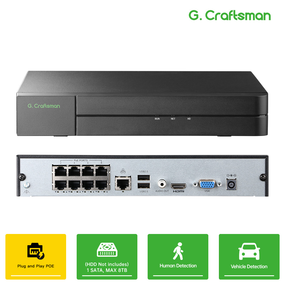 Smart Home Microsoft - Gravador de vídeo em rede C-U,8CH