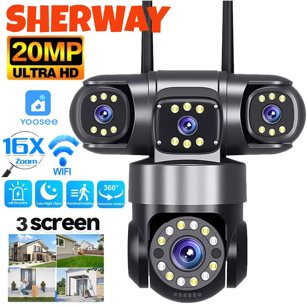 Smart Home Camera Ezviz - Câmera de Segurança WiFi Externa 10K