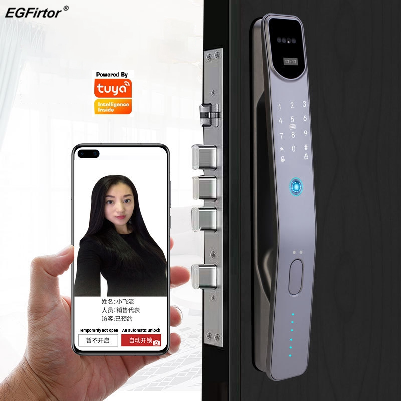 Tuya-Impressão Digital Eletrôn - Smart Home Door Lock avaliação e preço