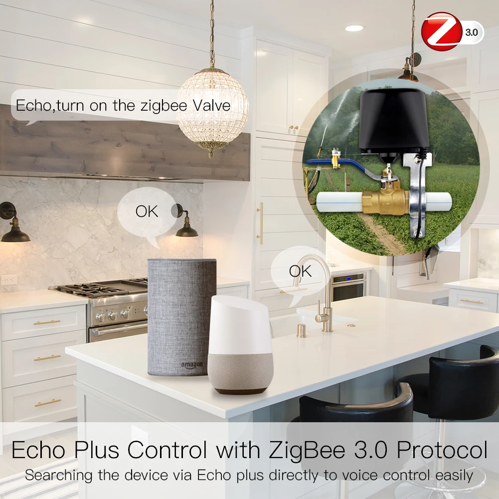 MOES-Smart Gás Water Valve Con - Smart Home Plus avaliação e preço