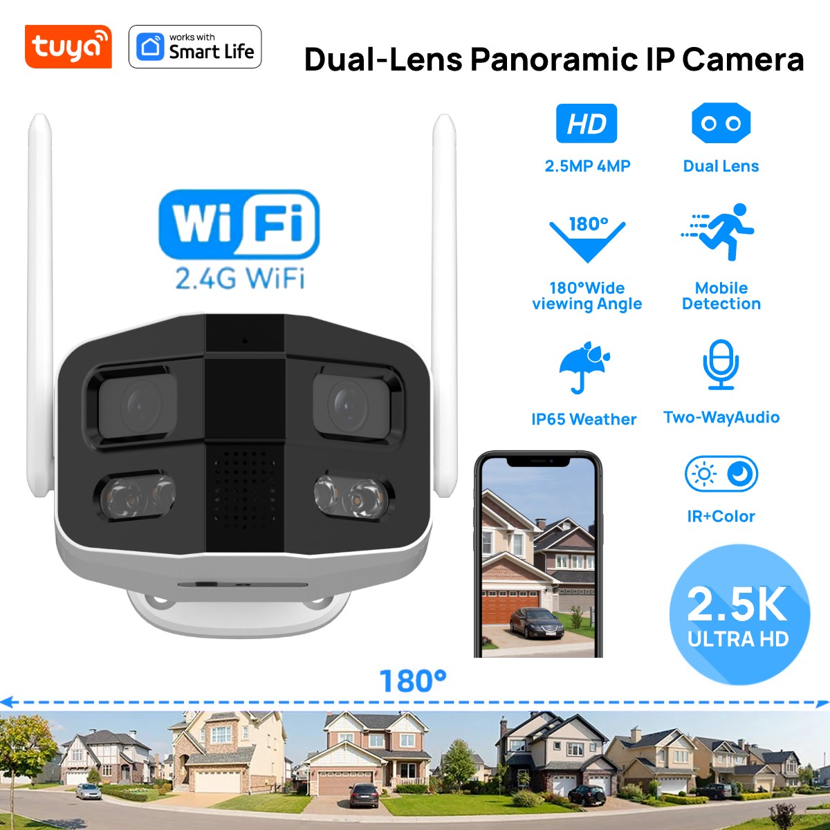 Tuya Smart 4MP 2,5K Lente Dupl - Smart Home Camera Ezviz avaliação e preço