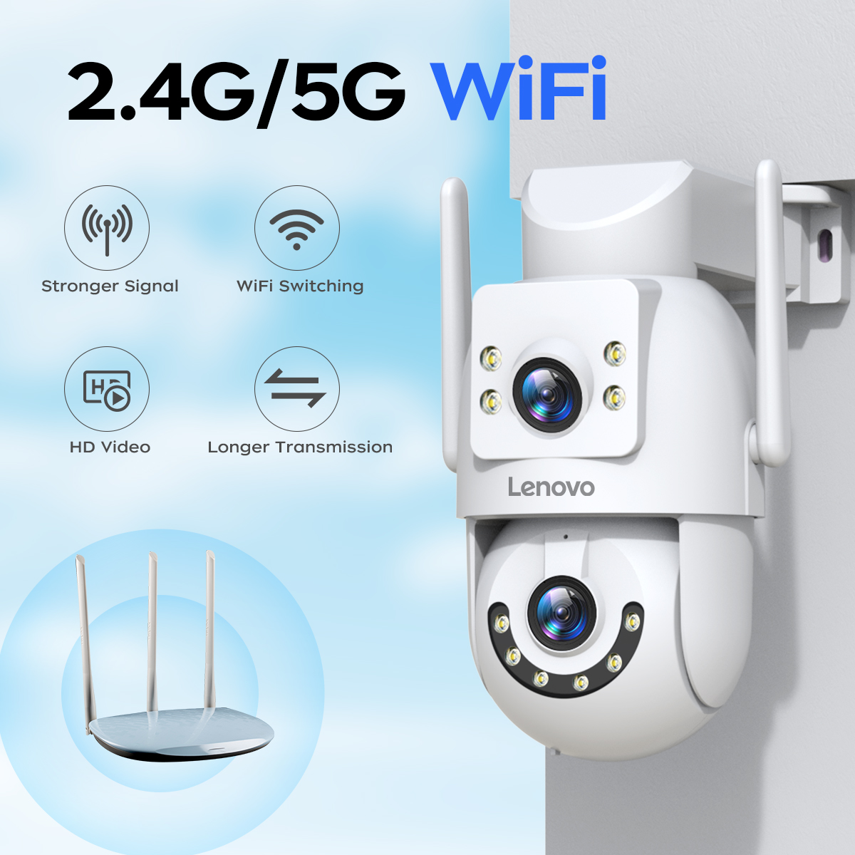 Lenovo hd ptz câmera ao ar liv - Smart Home Camera Ezviz avaliação e preço